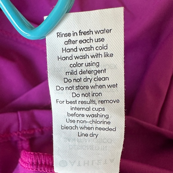 Athleta Women’s Twist Up Tankini Tank Top Swim Fuchsia color‎  chest size 40 B/C - Picture 10 of 12